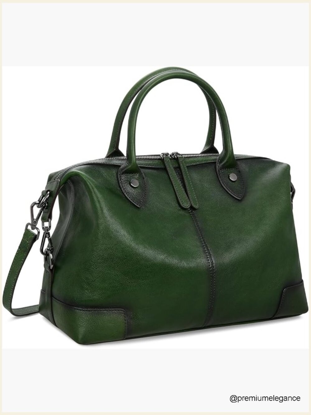Genuine Leather Satchel Tote Bag Large Capacity Vintage Doctor Bag